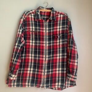 Jones new York sport vtg plaid zip up jacket coat fall size large?